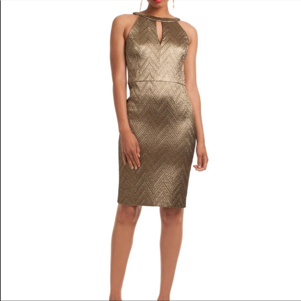 Nordstrom - Trina Turk Metallic Jacquard Dress